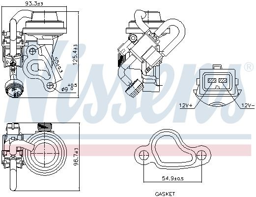 AGR Ventil Nissens 98344 FÜR Mercedes Benz AbgasrÜCkfÜHrungsventil EGR Ventil-image
