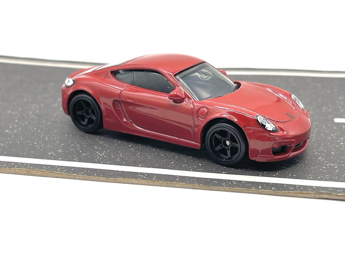 ミニカー michmach LOOSE Matchbox Porsche Cayman (red) SUPER CUSTOM WHEEL SWAP by AEB