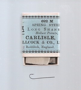 Vintage Box #692 #16 Allcock Blind Eye Carlisle Spring Steel Trout Fish Hooks!