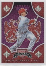 2019 Panini Chronicles Crusade Purple Mojo Prizm 1/75 Rhys Hoskins #23 u6m