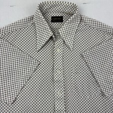 Vintage Oxford Brand Button Up Shirt Adult 17 XL 1970s True Vintage American