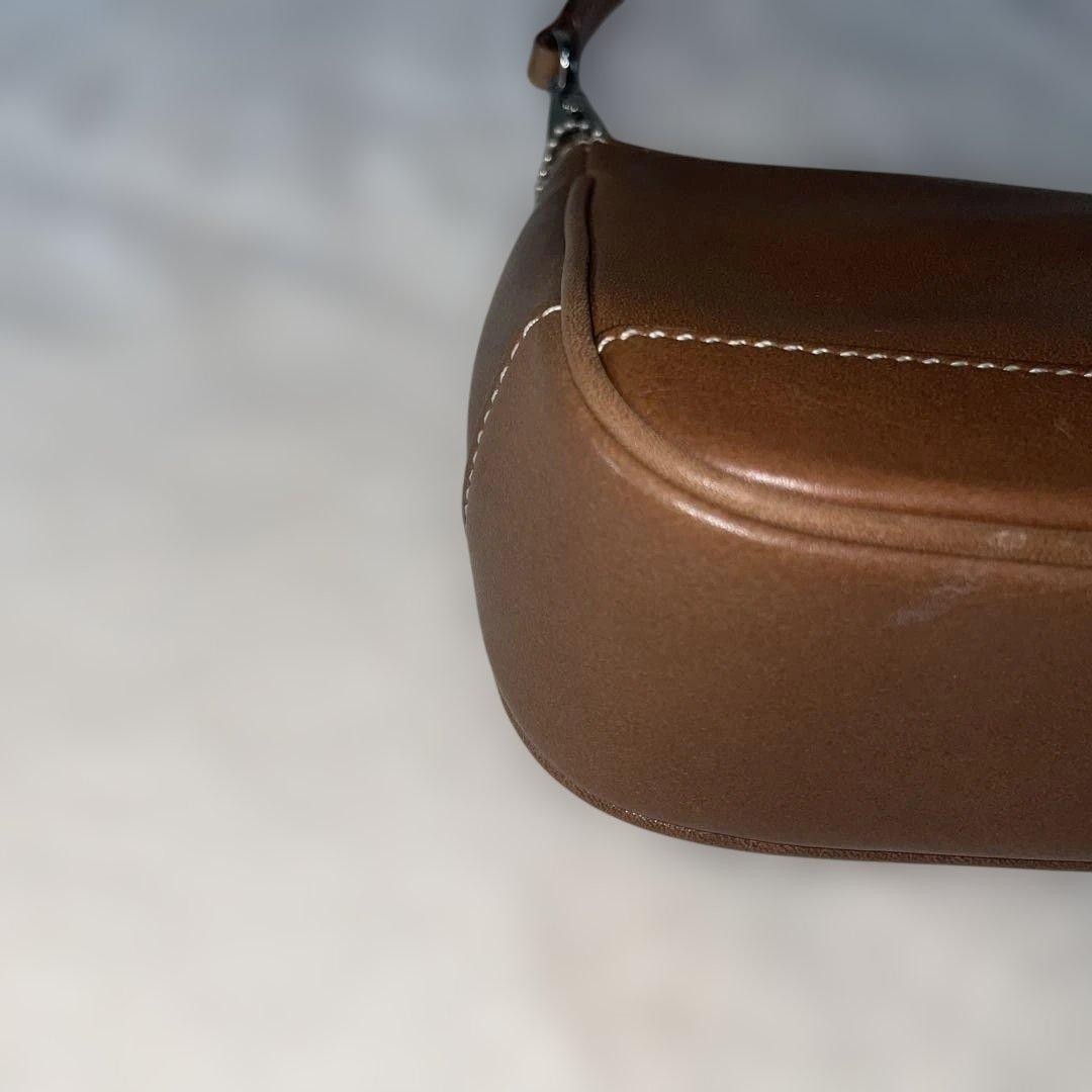 COACH Shoulder Bag Brown Leather  Authentic thumbnail 10