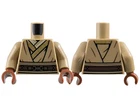 LEGO Dark Tan Torso SW Jedi Robe with Gold Ornaments Belt with Silver Buckle NEW