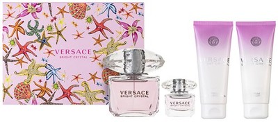 Versace Bright Crystal EDT Set 90ml + 5ml + 100ml BL + 100ml SG OVP NEW
