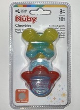 Nuby Chewbies Multi-textured Teether 2pc BPA Free Multicolor 3 mon NEW