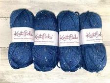 Knit Picks Wool Of The Andes Yarn- Marine Heather- 4 Rolls