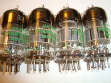 One Matched Quad Military JAN- 6DJ8 Tubes By Philips USA, NOS Balanced Ratings
