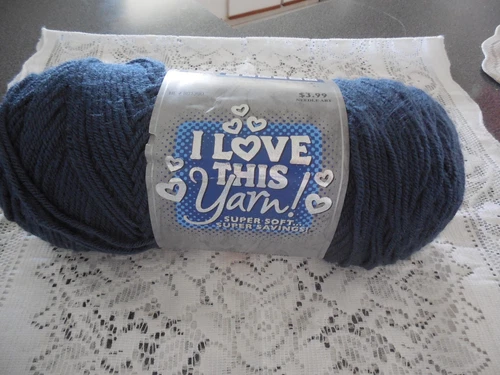 Hobby Lobby "I Love This Yarn"- One 7oz Skein - Dark Denim~ Free shipping