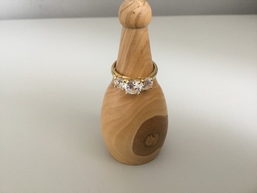 QVC Diamonique 14ct Trilogy Ring