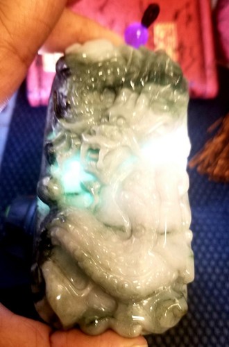 Top Qualität Drache Jade handgeschnappter Briefbeschwerer Sammlerstück Jade Spielstück - Bild 2 von 3