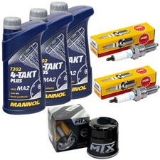 Inspektion Set Öl 3L für Honda NT 700 V Deauville 2006-2016 Ölfilter Zündkerzen