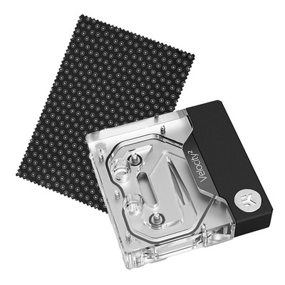 EKWB Velocity 2 CPU Water Block 1700 D-RGB and Microfibre Cloth, Nickel/Plexi