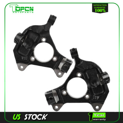 (2) Front Steering Spindle Knuckle For 2007-2014 Chevrolet Silverado Sierra 1500