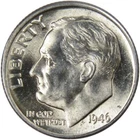 1946 D Roosevelt Dime BU Uncirculated FIRST YEAR Mint State 90% Silver 10c Coin