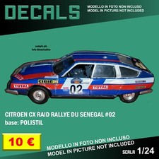 DECALS repro Citroen CX Rally du Maroc Raid rally Polistil 1/25 1/24 1 24 decal