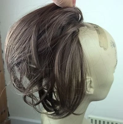 chestnut brown fake pony tail hair bun wedding updo extension piece