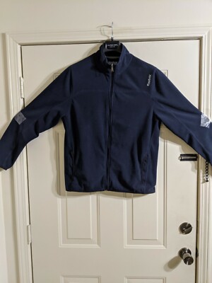 Reebok Very Vintage Full Zip Cool Down Jacket Men's Medium Dark Blue