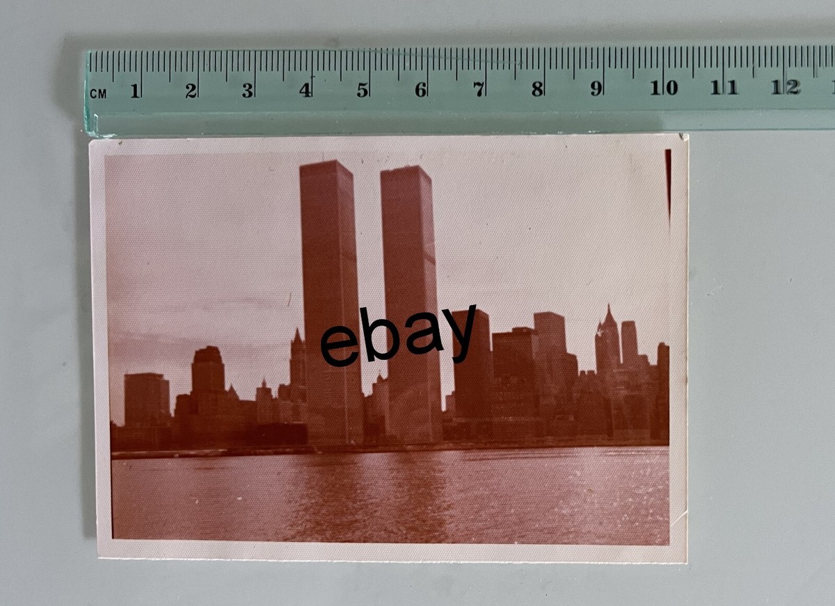 Original Old Photo photograph Twin Towers World Trade Center