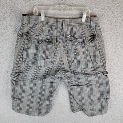 Levi Silvertab Mens Cargo Shorts Size 33 Cotton Plaid Casual Beach 