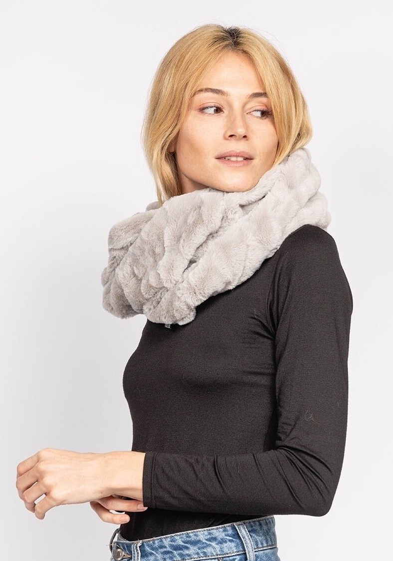 Ladies Fur Scarf Soft Winter Snood Wrap Shawl Lightweight Neck Warmer