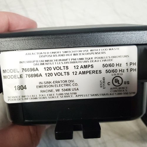 InSinkErator 76696A Dual Outlet SinkTop Air Actuated On/Off Switch - Picture 4 of 8