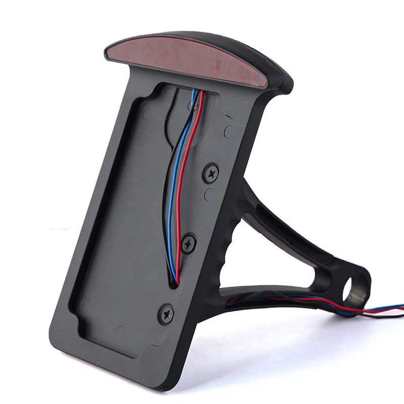 Soporte de matrícula LED de montaje para motocicleta para luz trasera para hierro 883 Fatboy Foto 3 de 4