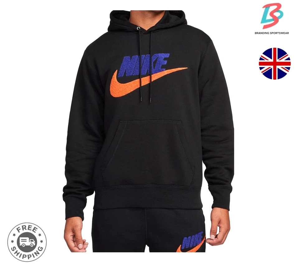 Nike Men’s Club Fleece Hoodie FN3104 Pullover Sweatshirt Futura Logo Casual Top - Image 2 of 4