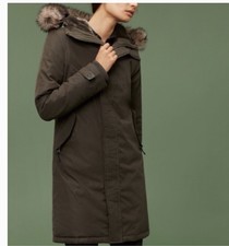 Tna Avoriaz Coat Army Green Mid-length Goose-down Vegan Lined Parka Size M