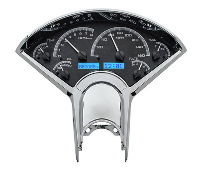 Dakota Digital 1955-56 Chevy Car Analog Gauges System Kit Black Blue VHX-55C-K-B