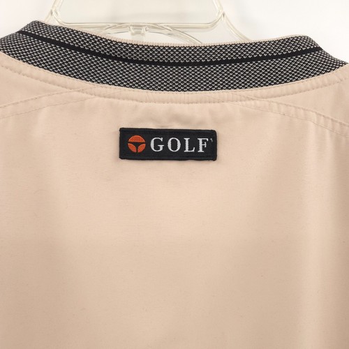 Vintage TaylorMade Golf Windbreaker Size XXL Beige Pullover Embroidered 90s - Picture 11 of 11