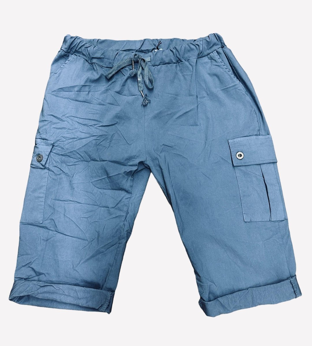 Pantaloncini Donna In Lino E Cotone - Vita Alta Con Coulisse, Leggeri E Traspiranti, Con Tasche, Perfetti Per L'Estate, Lo Sport E Il Tempo Libero (Tinta Unita, Taglie Forti) - 6