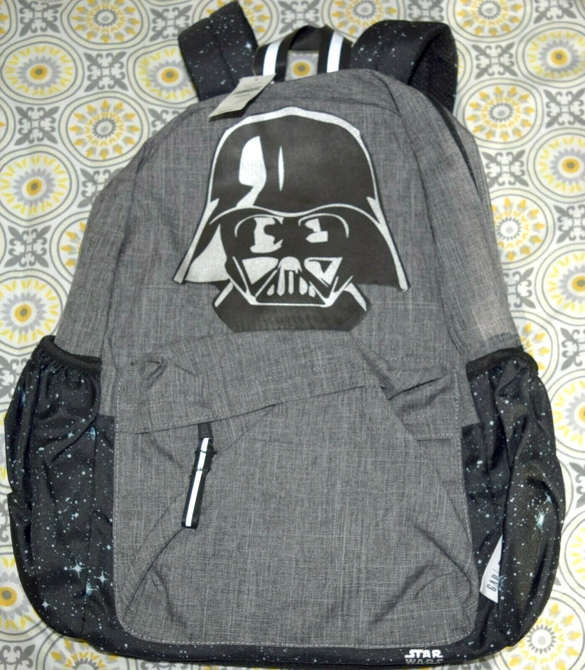 Gap Kids Star Wars Darth Vader Backpack Gray Black Back To School