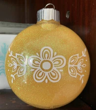 Pyrex Butterfly Gold Inspired Ornament