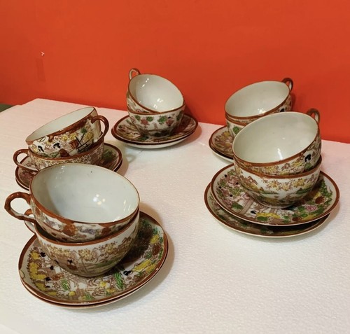 Antique Vintage Japanese NIPPON Hand Painted Geisha Porcelain Set 23 Pcs - Picture 17 of 17