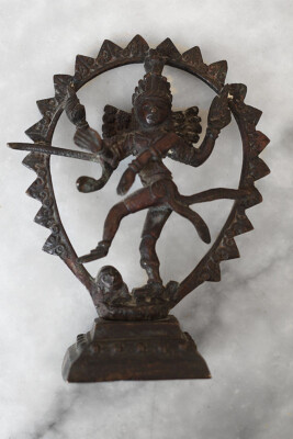 Old INDIA, bronze figure Shiva Nataraja, dancing Shiva