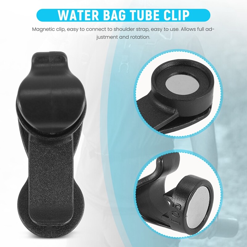 3X(5Pack Hydration Bladder Hose Holder Water Bag Tube Clip