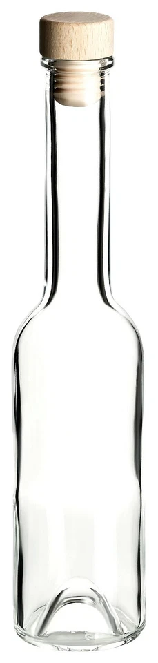 Glasflaschen 200 ml Sinfonie mit Holzgriff-Korken - Leere Flasche für Likör, Öl - Bild 2 von 3