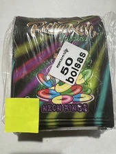 50 Pack Empty Edible  Zip Lock Bag Neon Rings