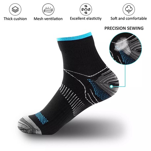 Plantar Fasciitis Foot Pain Relief Sleeves Heel Ankle Sox Compression Socks Mens - Bild 14 von 33