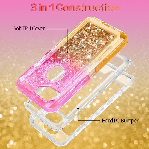 Armor Glitter Liquid Hybrid Case Cover For iPhone Belt Clip fits Otterbox Clip - Picture 24 of 43
