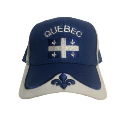 Blue Quebec Fleur De Lys Blue Baseball Cap Hat