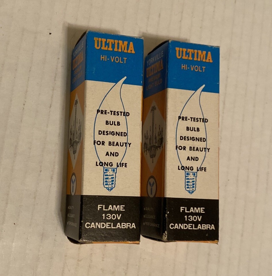 2 Vintage Yorkville Premium Light Bulb 40 W 120 V Candelabra Clear