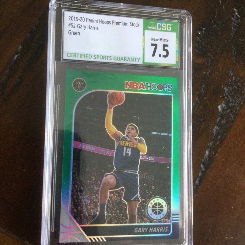 2019  Hoops Premium Stock Prizms Green #52 Gary Harris Denver Nuggets CSG 7.5