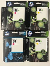 4 Genuine HP 88XL Ink Cartridges for Officejet Pro K5400 K550 K8600 Mag Yellow