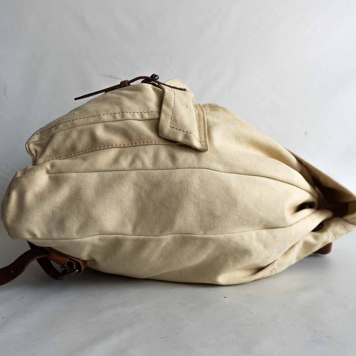 RRL Canvas Leather Backpack Bag Double RL Canvas Leather RRL Canvas Leather Backpack Bag Double RL Canvas Leather