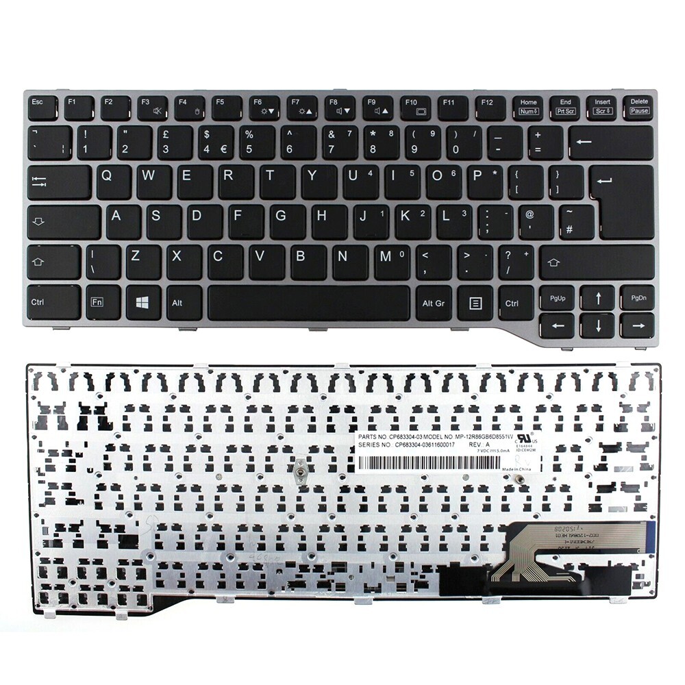 UK Keyboard For Fujitsu LifeBook Q775 Q737 Q736 T725 T726 CP683304
