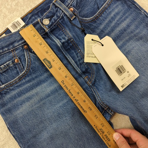 Levis 501 Jeans Damen 28x26 Premium Button Fly Cropped Distressed Schnurrhaare - Bild 13 von 19