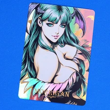 Darkstalkers Morrigan Rainbow Foil Holographic Character Figure Art Card C