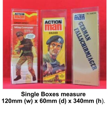 Action Man 12'' Figur durchsichtige Vitrine (Menge x10 Hüllen) Einzelversion