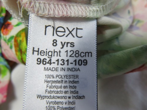 NEXT GARDEN ROSES FLOWER PRINT LIGHT AS A FEATHER SHORT SUMMER PLAYSUIT AGE 8 - Picture 12 of 12